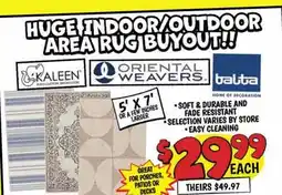 Ollie's HUGE INDOOR/OUTDOOR ARE RUG BUYOUT!! offer