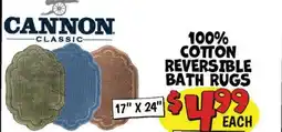 Ollie's 100% COTTON REVERSIBLE BATH RUGS offer