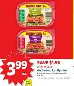 Lidl Deli meat, family size offer