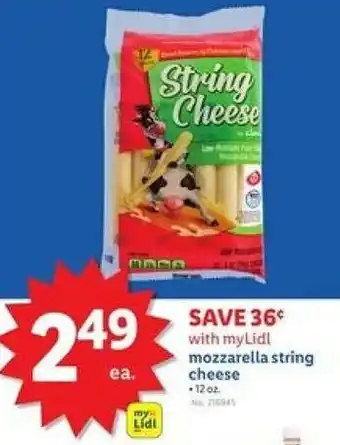 Lidl Mozzarella string cheese offer