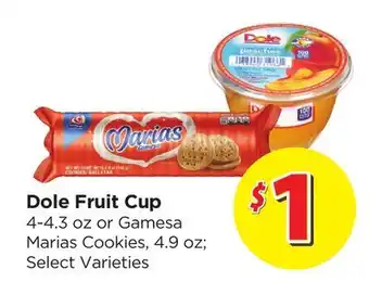 Food 4 Less Dole Fruit Cup offer