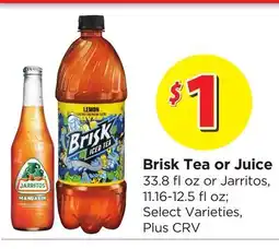 Food 4 Less Brisk Tea or Juice offer