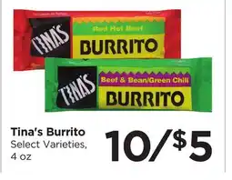 Food 4 Less Tina's Burrito offer