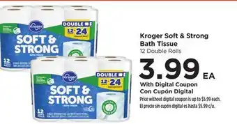 Food 4 Less Kroger Soft & Strong Bath Tissue offer