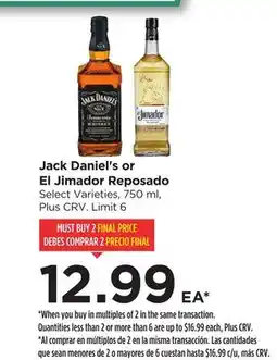 Food 4 Less Jack Daniel's or El Jimador Reposado offer