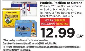 Food 4 Less Modelo, Pacifico or Corona offer