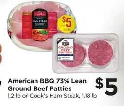 Food 4 Less American BBQ 73% Lean Ground Beef Patties offer