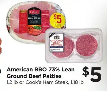 Food 4 Less American BBQ 73% Lean Ground Beef Patties offer