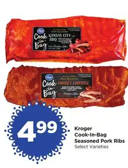 Food 4 Less Kroger Cook-In-Bag Seasoned Pork Ribs offer