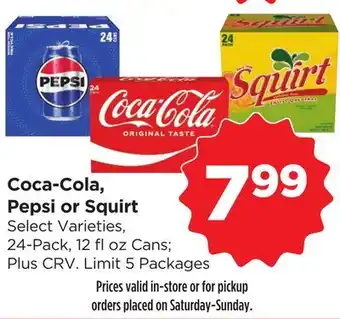 Food 4 Less Coca-Cola, Pepsi or Squirt offer
