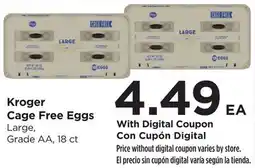 Food 4 Less Kroger Cage Free Eggs offer
