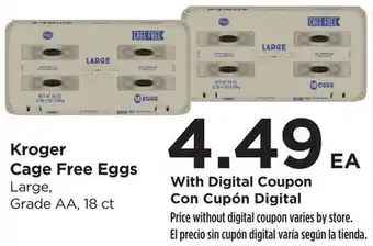Food 4 Less Kroger Cage Free Eggs offer