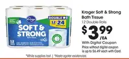 Ralphs Kroger Soft & Strong Bath Tissue offer