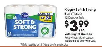 Ralphs Kroger Soft & Strong Bath Tissue offer