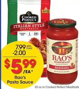 Ralphs Rao's Pasta Sauce offer