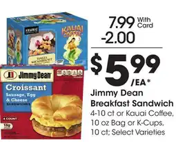 Ralphs Jimmy Dean Breakfast Sandwich offer
