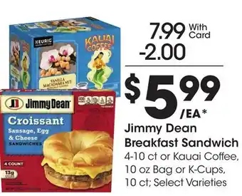 Ralphs Jimmy Dean Breakfast Sandwich offer