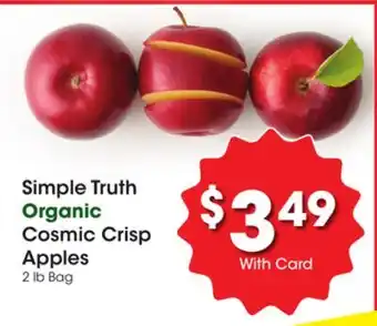 Ralphs Simple Truth Organic Cosmic Crisp Apples offer