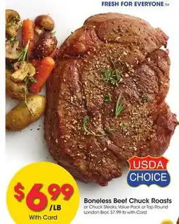 Ralphs Boneless Beef Chuck Roasts offer