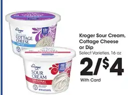 Ralphs Kroger Sour Cream, Cottage Cheese or Dip offer