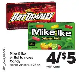 Ralphs Mike & Ike or Hot Tamales Candy offer