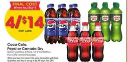Ralphs Coca-Cola, Pepsi or Canada Dry offer