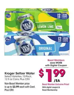 Ralphs Kroger Seltzer Water offer