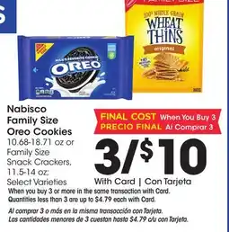 Ralphs Nabisco Family Size Oreo Cookies offer