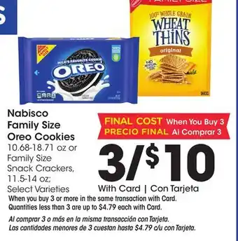Ralphs Nabisco Family Size Oreo Cookies offer