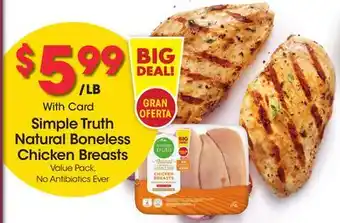 Ralphs Simple Truth Natural Boneless Chicken Breasts offer