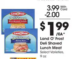 Ralphs Land O' Frost Deli Shaved Lunch Meat offer