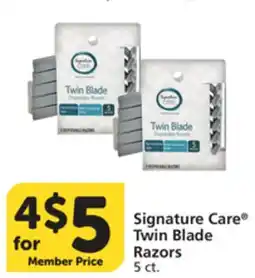 Albertsons Signature Care Twin Blade Razors offer