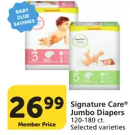 Albertsons Signature Care Jumbo Diapers offer