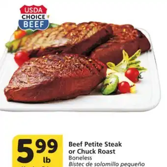 Albertsons Beef Petite Steak or Chuck Roast offer