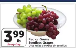 Albertsons Red or Green Seedless Grapes offer