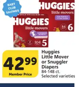 Albertsons Huggies Little Mover or Snuggler Diapers offer