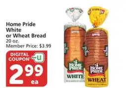 Albertsons Home Pride White or Wheat Bread offer