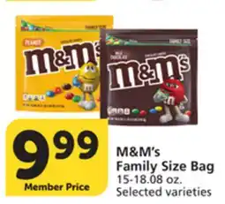 Albertsons M & M's Family Size Bag offer