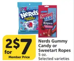 Albertsons Nerds Gummy Candy or Sweetart Ropes offer
