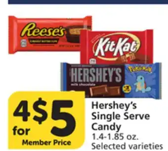Albertsons Hershey's Single Serve Candy offer