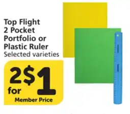 Pavilions Top Flight 2 Pocket Portfolio or Plastic Ruler offer