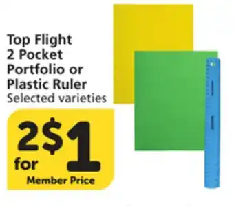 Pavilions Top Flight 2 Pocket Portfolio or Plastic Ruler offer