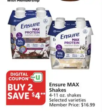 Pavilions Ensure MAX Shakes offer