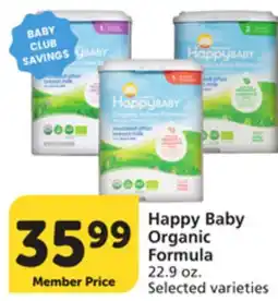 Pavilions Happy Baby Organic Formula offer