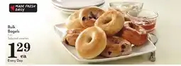 Pavilions Bulk Bagels offer