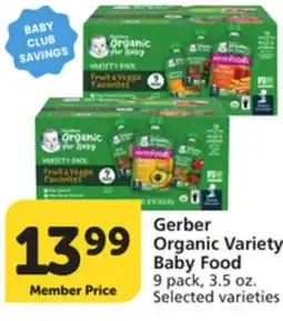 Pavilions Gerber Organic Variety Baby Food offer