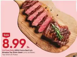 Stater Bros USDA Choice Beef Loin Boneless Top Sirloin Steak offer