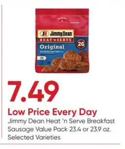 Stater Bros Jimmy Dean Heat'n Serve Breakfast Sausage Value Pack offer