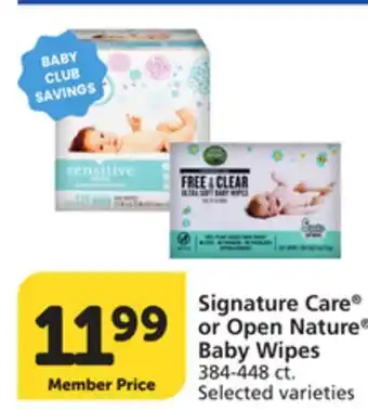 Pavilions Signature Care or Open Nature Baby Wipes offer