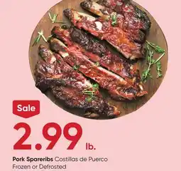 Stater Bros Pork Spareribs offer